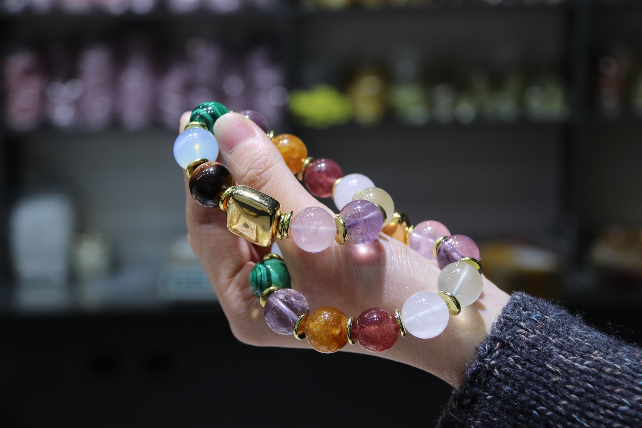 【雅锦佩珠宝】16MM粉水晶+草莓晶叠满“桃花Buff” 多宝元素满满 16MM