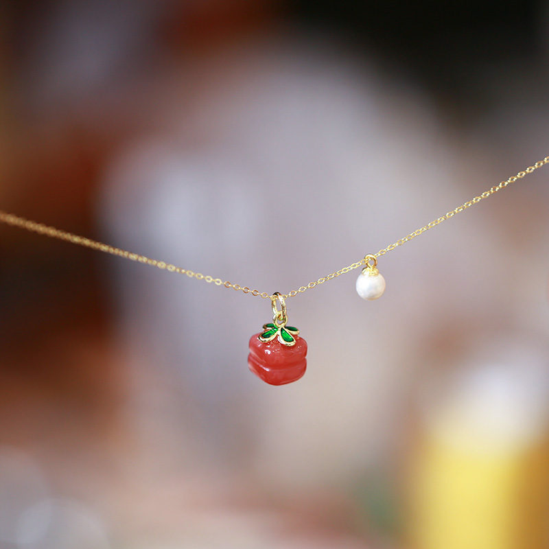 项链/珍珠/天然石项链/珍珠链条女款拼接气质/珍珠项链细节图