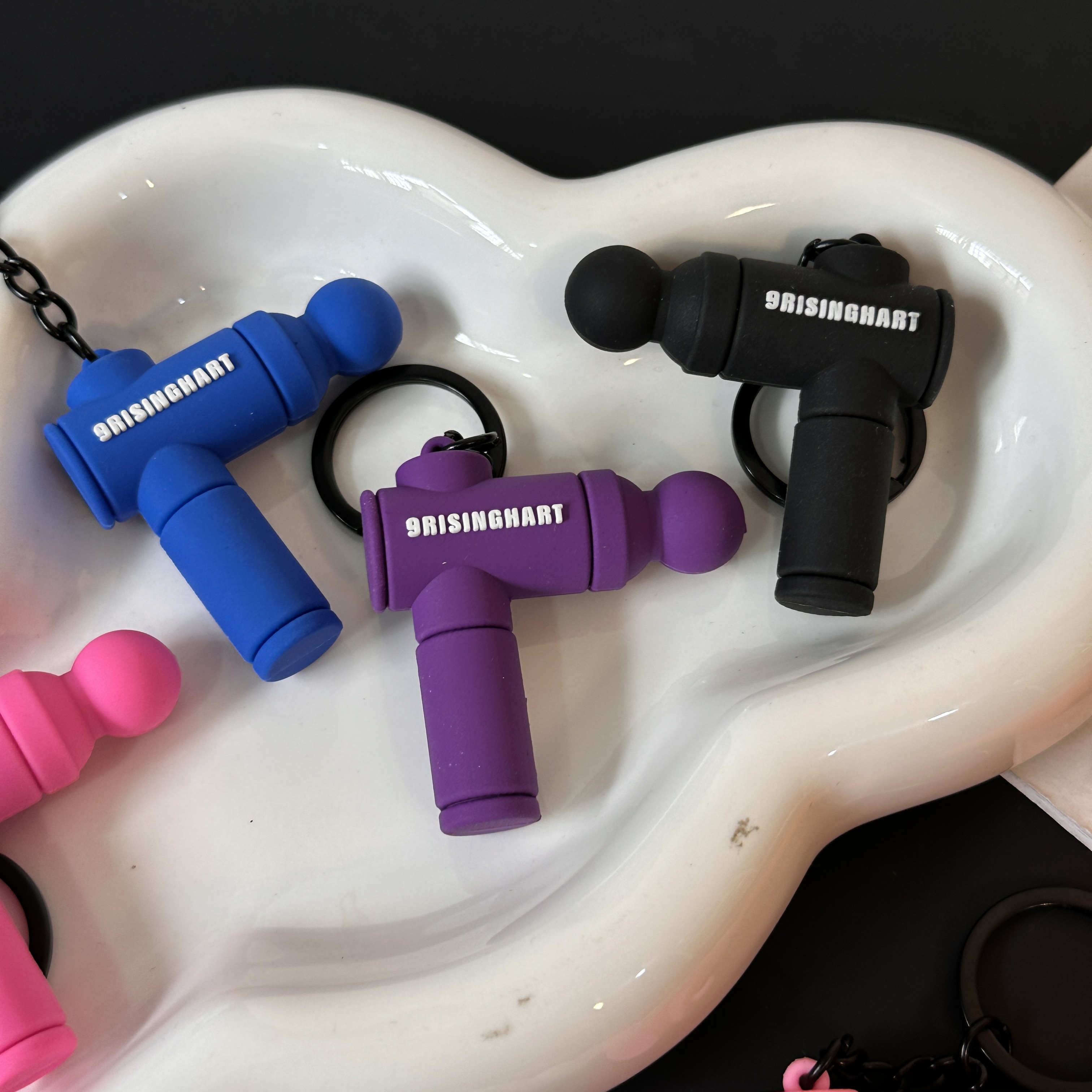 新款跨境运动周边挂件迷你筋膜枪挂饰礼品钥匙扣配饰体育文创配件详情5