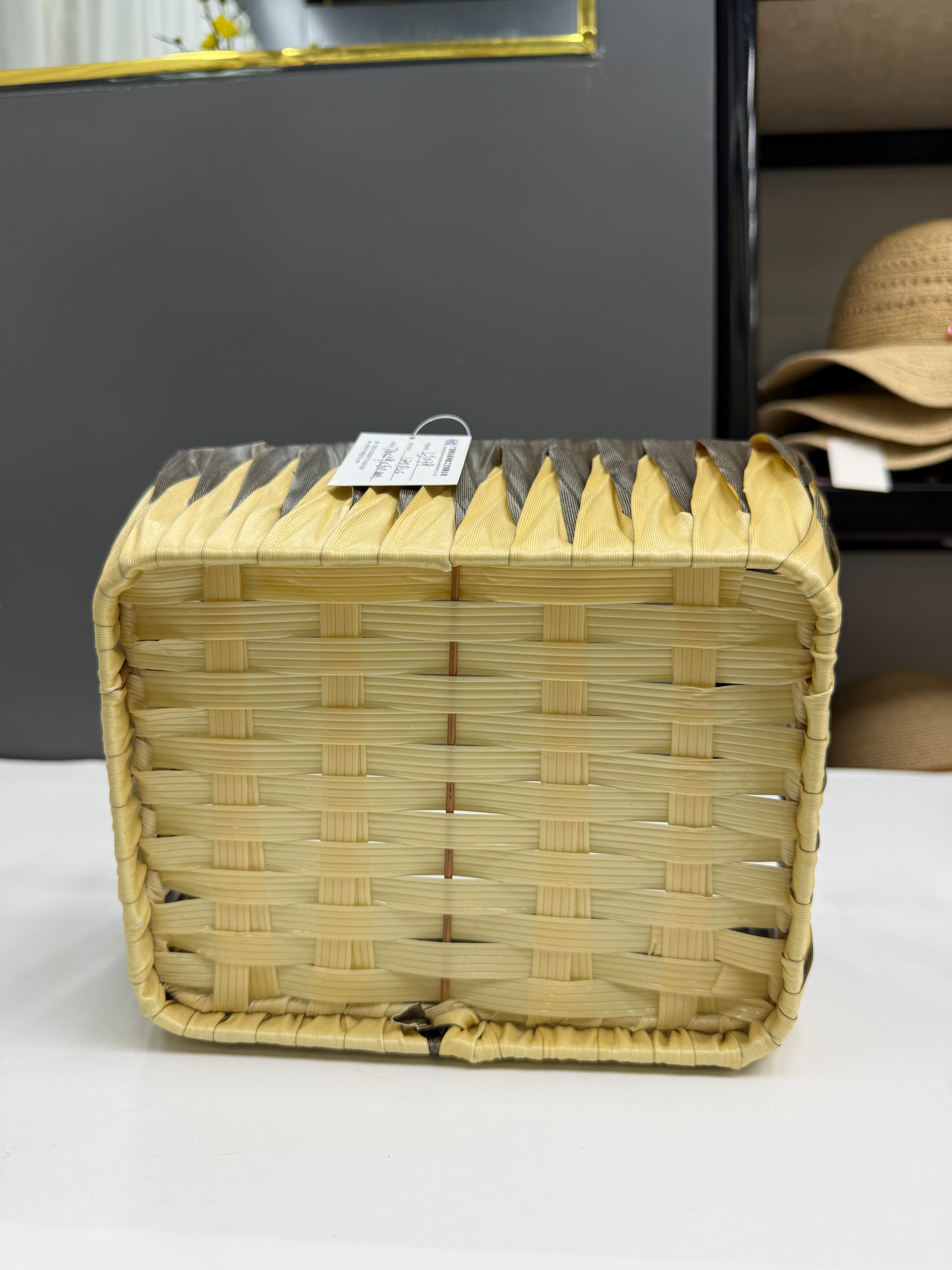 收纳篮/收纳/脏衣篓/收纳盒/塑料篮子PP料编织带细节图