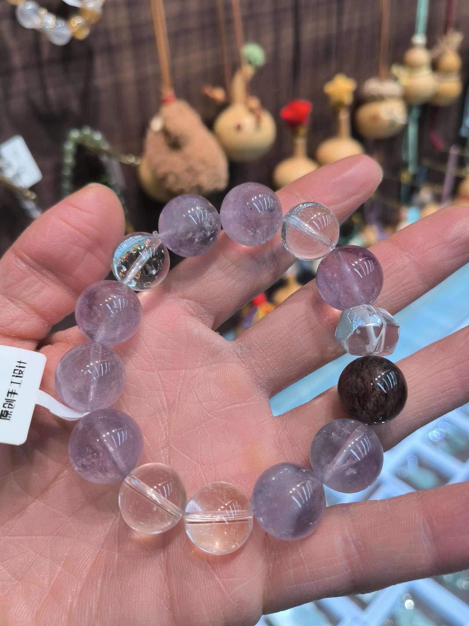 紫水晶手串女款时尚手链饰品简约设计