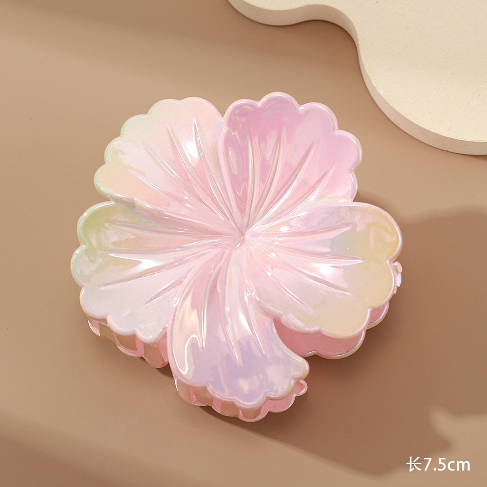 花朵双色渐变∪V镀发饰发夹时尚装饰新品详情图4