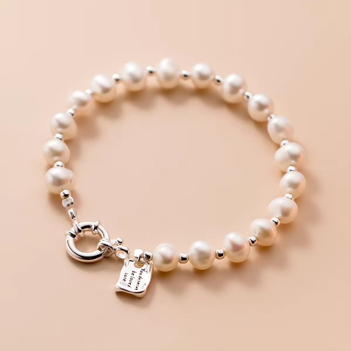 天然珍珠手串手镯女款时尚简约手链礼物