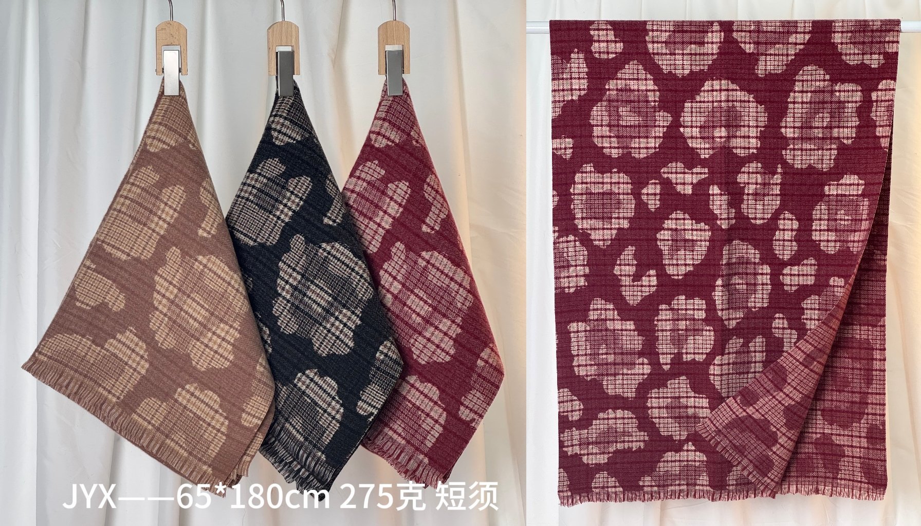New order style cross-border wholesale scarves, e-commerce live streaming, double-sided checkered supplier supply details Picture