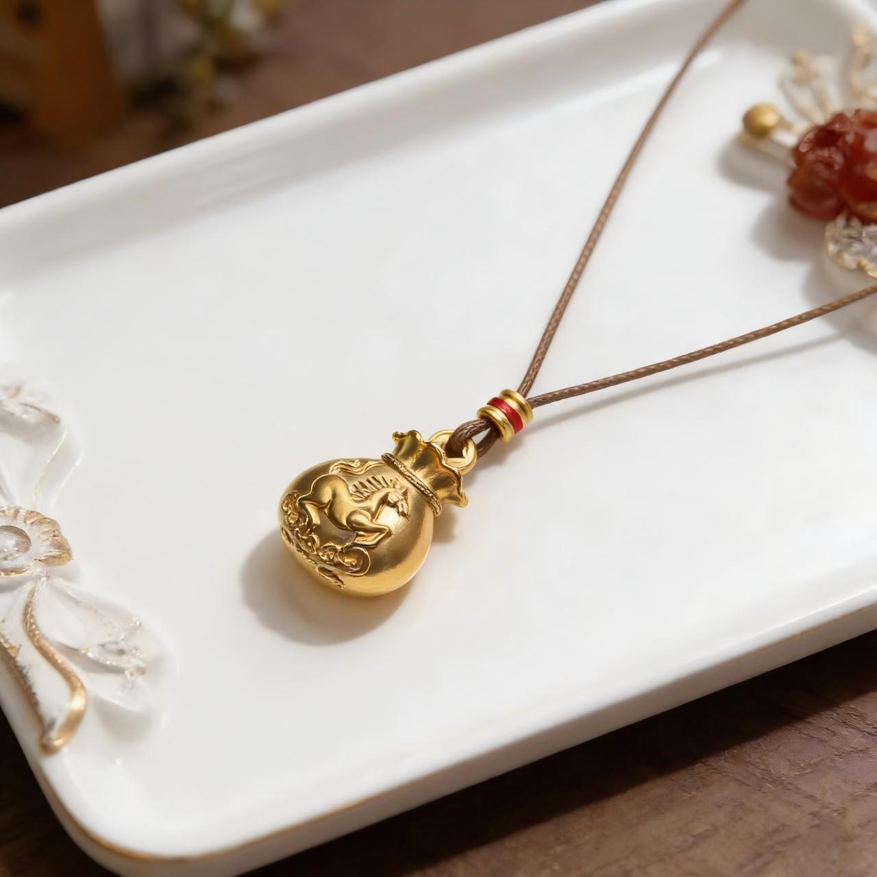 999银新中式国风招财纳福马到成功百搭绳链