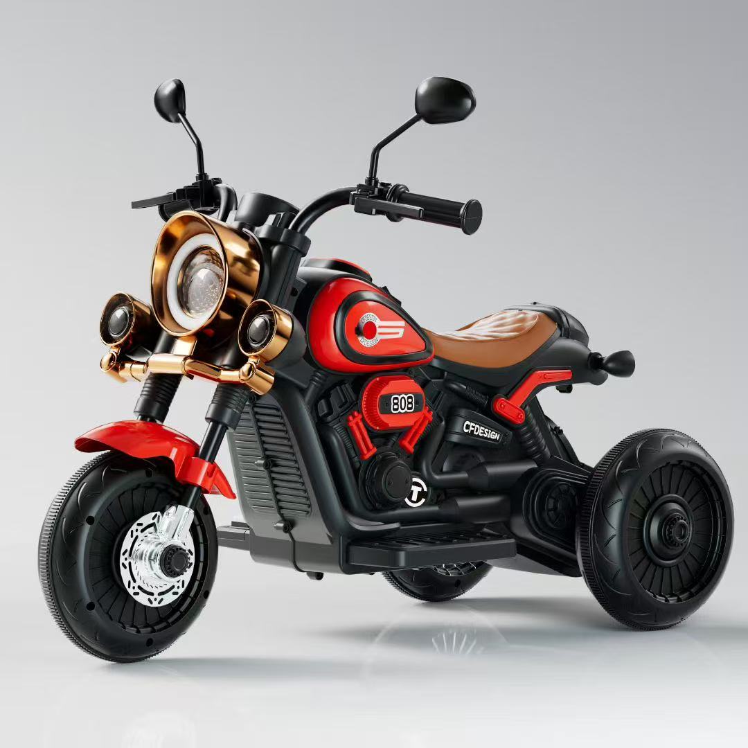 1一3一6岁儿童电动三轮摩托车可坐大人宝宝亲子车小孩电瓶车风车玩具详情图4