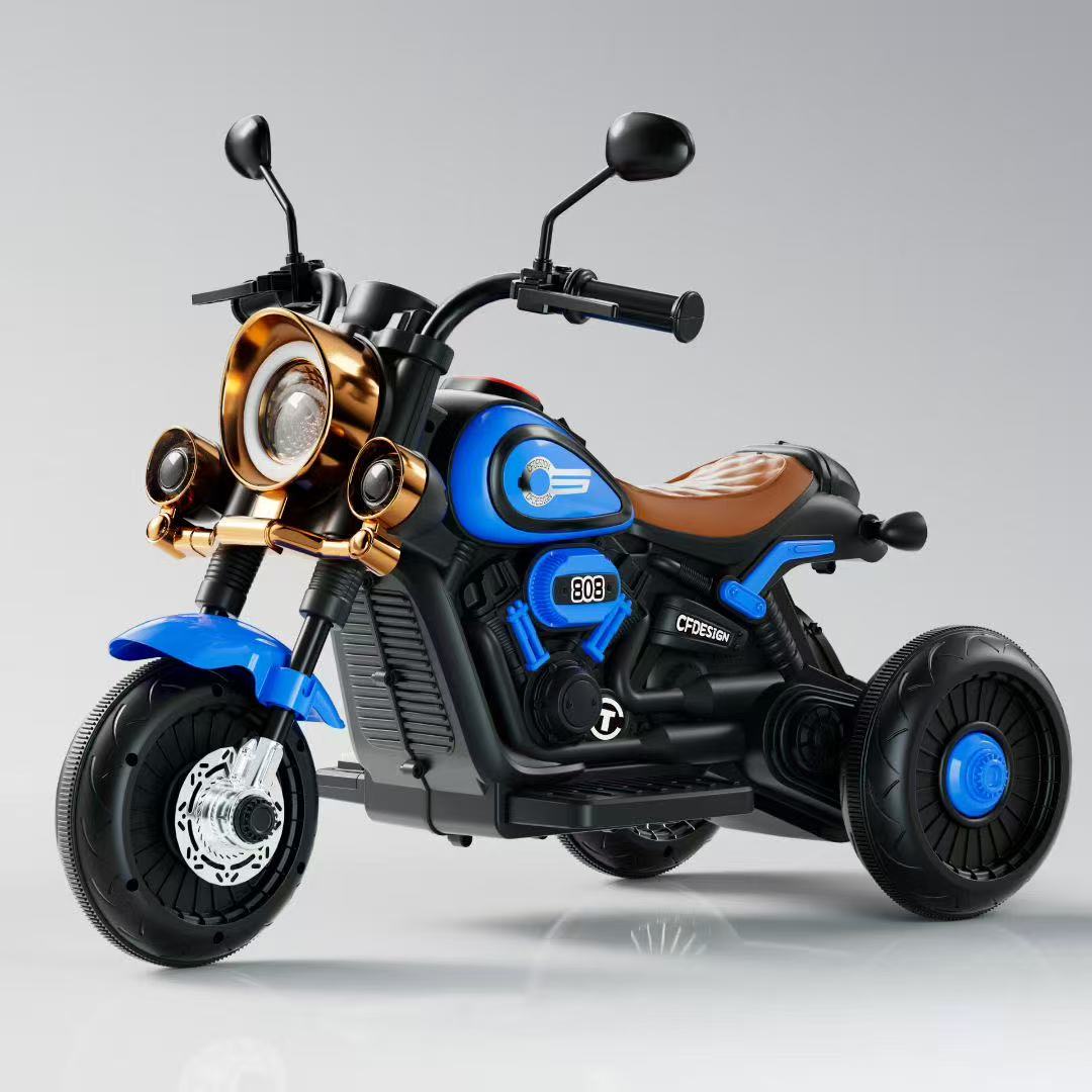 1一3一6岁儿童电动三轮摩托车可坐大人宝宝亲子车小孩电瓶车风车玩具详情图7