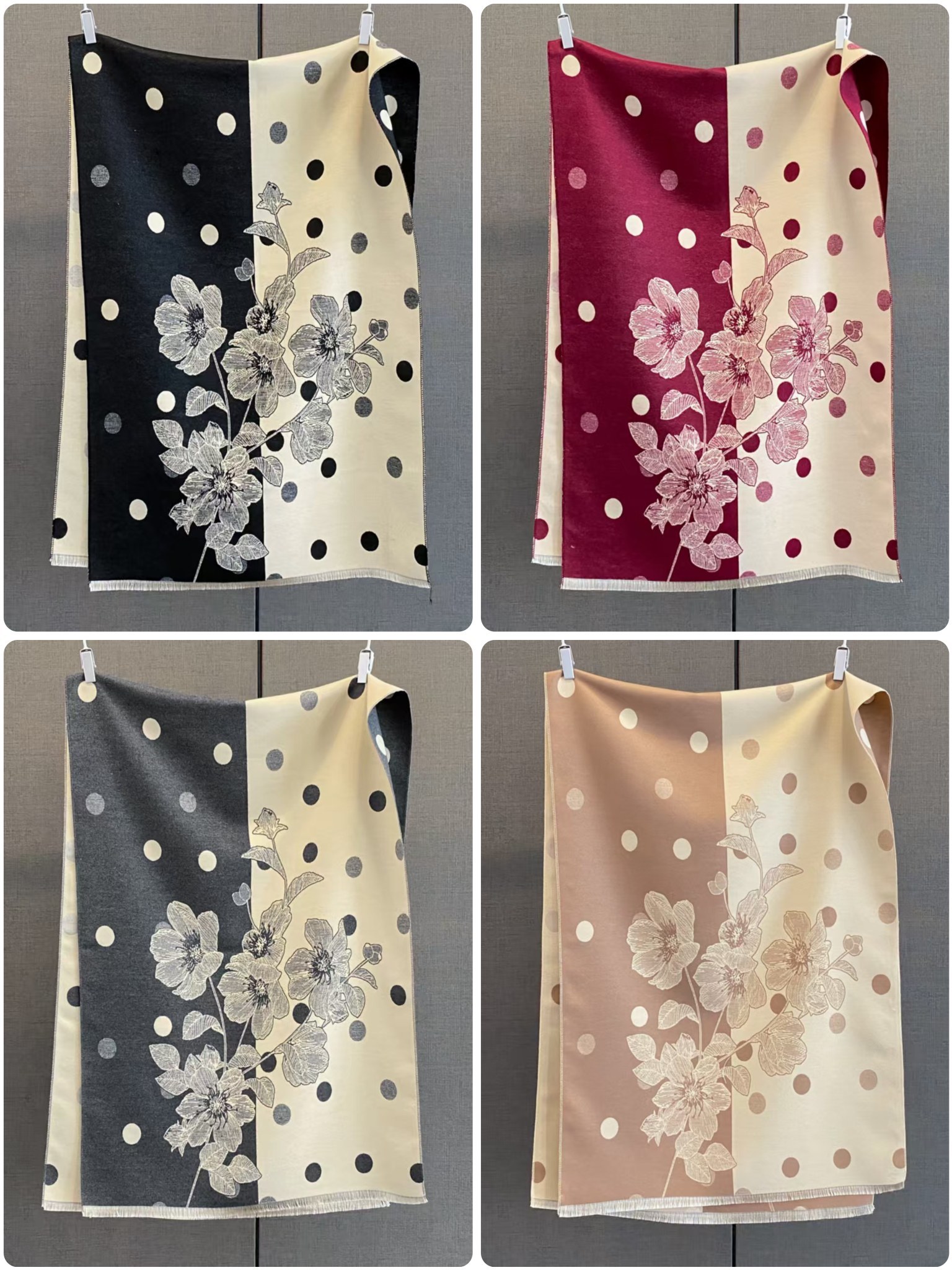 New cross-border wholesale e-commerce live-streaming high-speed jacquard series polka dot flower supply chain supply Item Picture