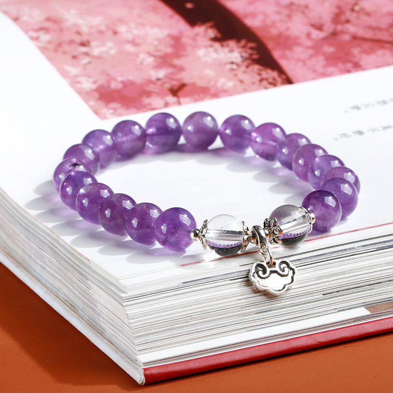 【 Ya Jin Pei Jewelry 】A4 925 Silver Amethyst Ruyi 8MM Specification image