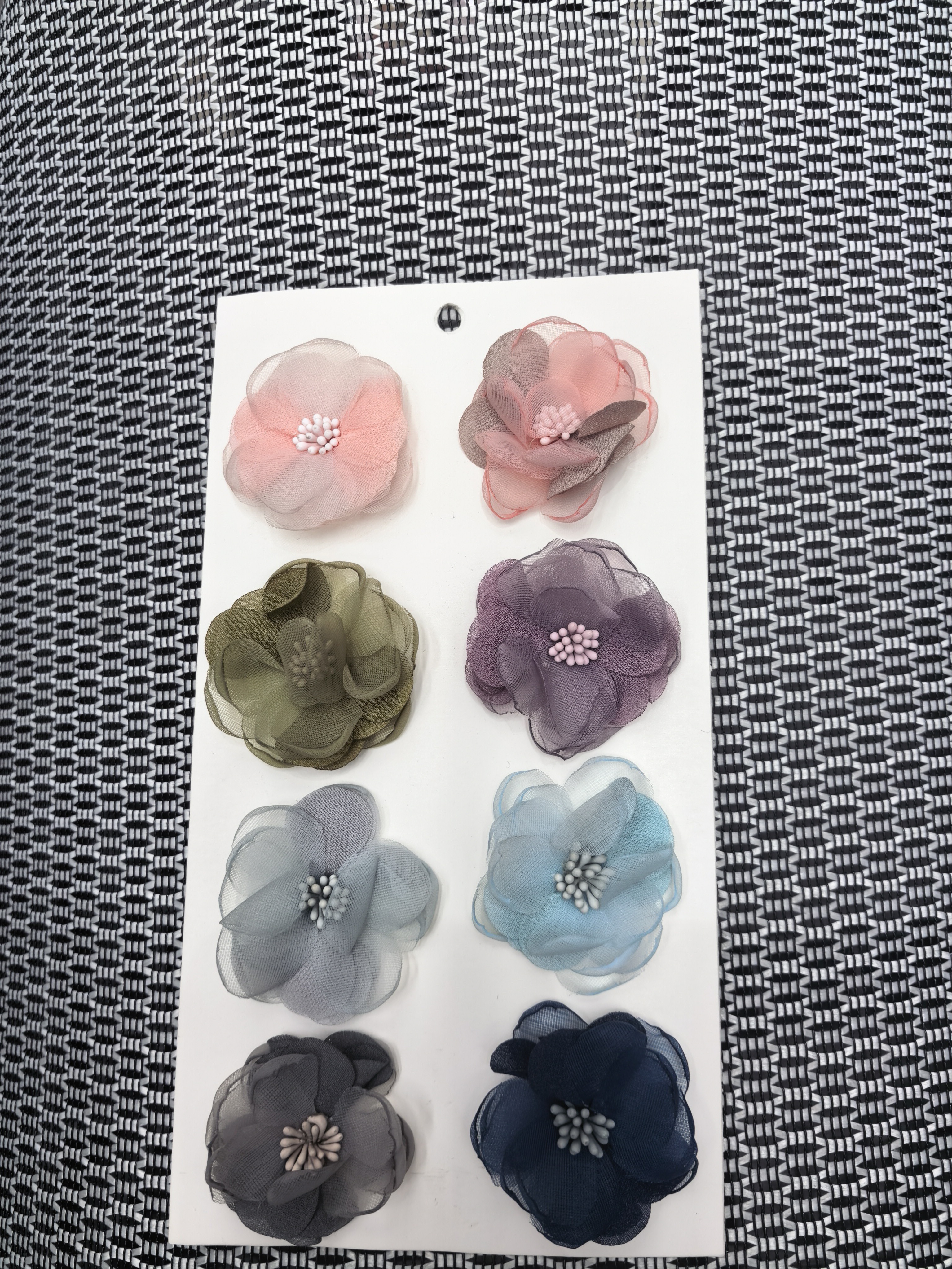 加花心韩麻加纱烧边花爆款韩国风新中式异域风情