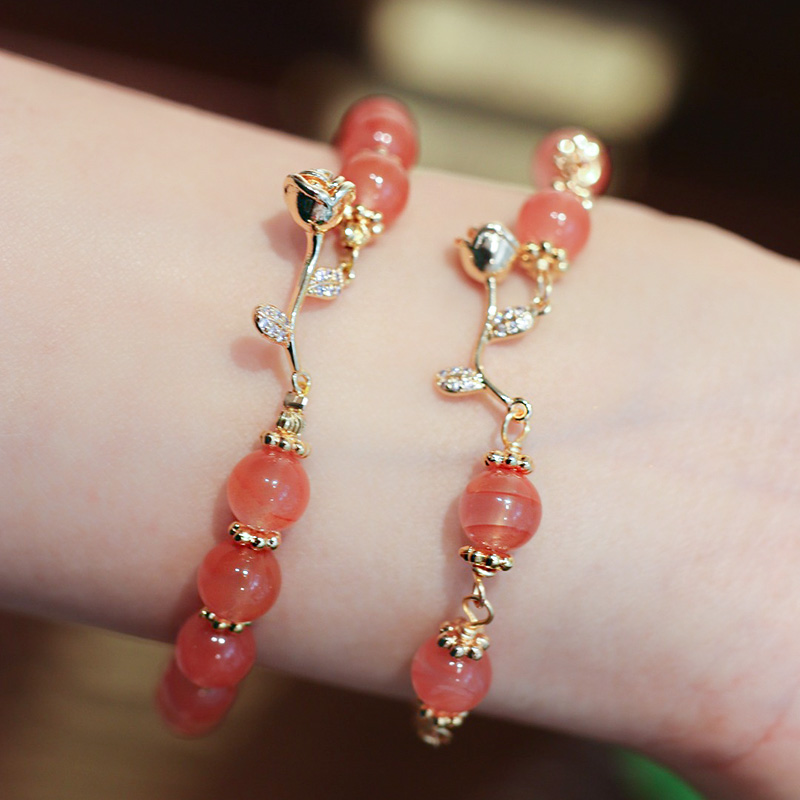 【 Ya Jin Pei Jewelry 】 Nan Hong Rose Flower Bracelet, Full pearl style, 7mm details Picture