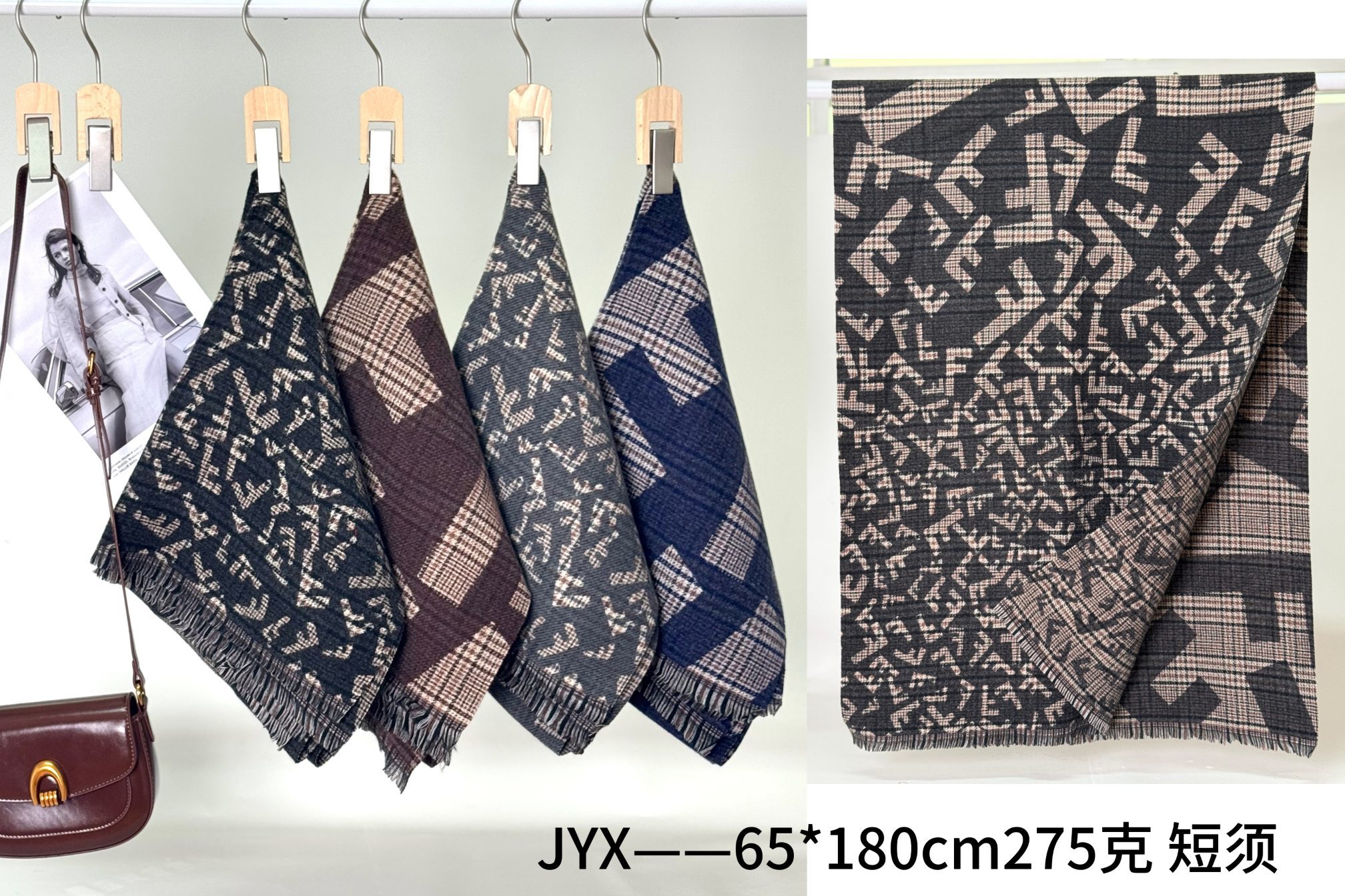 New order style cross-border wholesale scarves, e-commerce live streaming, double-sided checkered supplier supply Application Scenario
