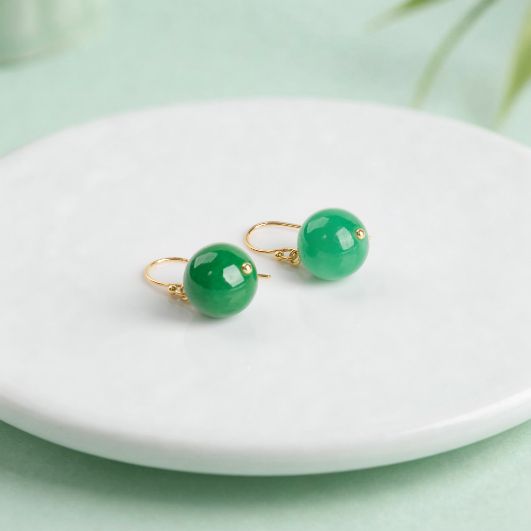 【 Ya Jin Pei Jewelry 】S925 Silver 12MM Dry Blue Earrings (Silver Gold Plating)
