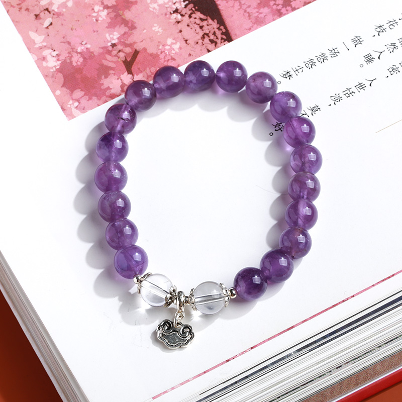 【雅锦佩珠宝】A4 925银紫水晶 如意 8MM 