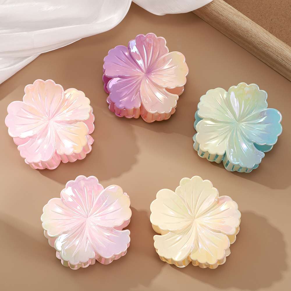 花朵双色渐变∪V镀发饰发夹时尚装饰新品