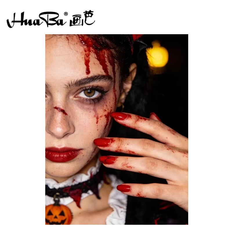 Huaba Cross-border New Products Halloween Fake Blood + Wearable Armor Set Halloween Set make up kit Halloween Cross-border (H001) details Picture