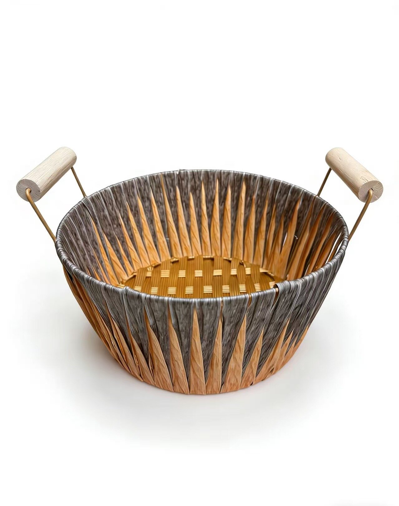 塑料编织篮子面包篮水果篮杂物收纳篮杂物收纳篮圆形篮子家居收纳用品