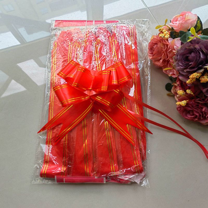 Large hand-pulled flower bows, wedding ribbons, wedding car door handles, ribbons, fruits, flower baskets, gifts, decorative flowers detail image 8
