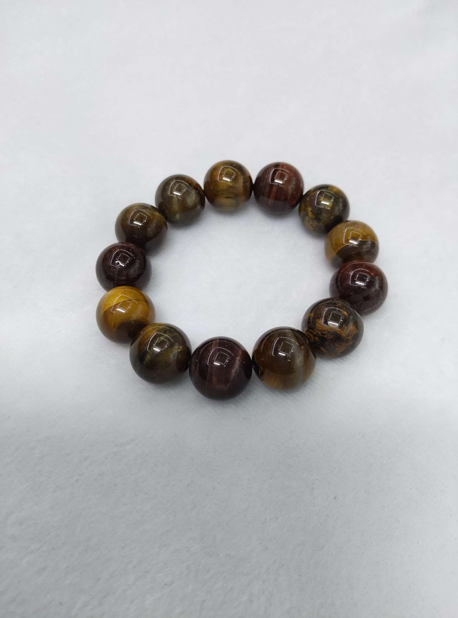 Tiger's Eye 3-color men's bracelet with tiger's eye beads Specification image