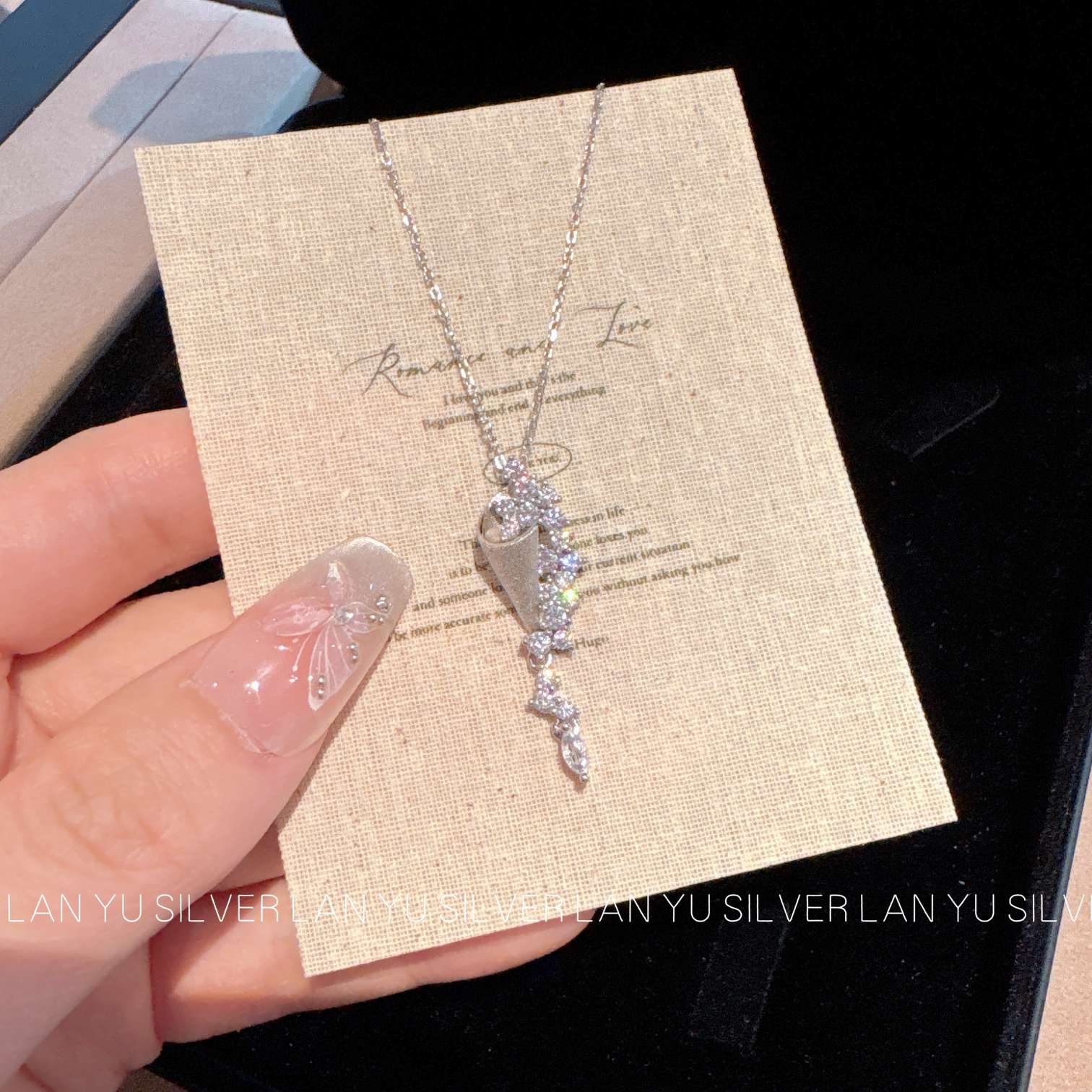 S925通体纯银时尚项链女百搭气质项饰品首饰款细节图