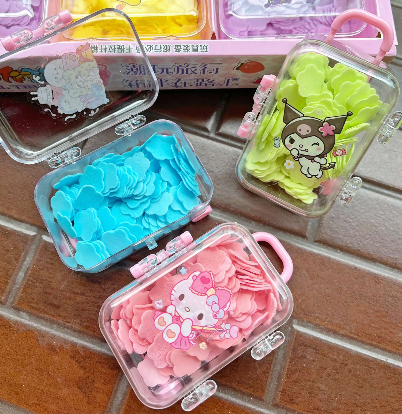 新款苹果香皂花洗手学校清洁盒子洗手干净香皂花造型好看苹果收纳盒细节图