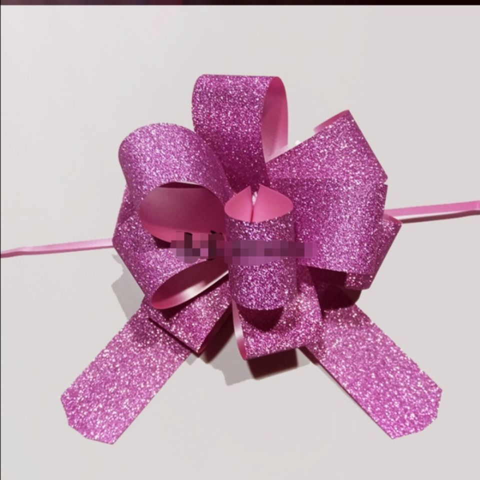 大号金葱花球结装饰拉花金葱纯色丝带闪亮花球礼品包装蝴蝶彩带详情图7