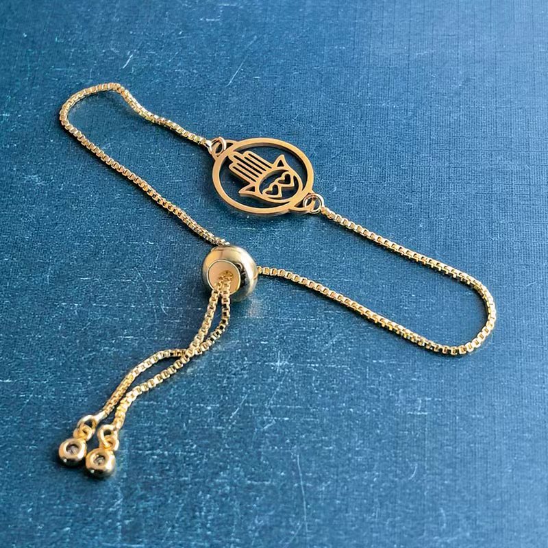 Cross-border foreign trade hand, love titanium steel stainless steel bracelet, pendant, necklace, DIY accessory, connector, personalized and trendy detail image 6
