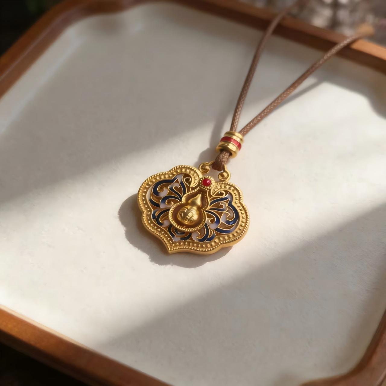 纳福守运葫芦项链