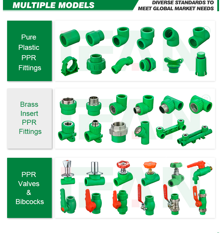 IFAN Polypropylene Plumbing Elbow Union Tee PPR Fittings详情2