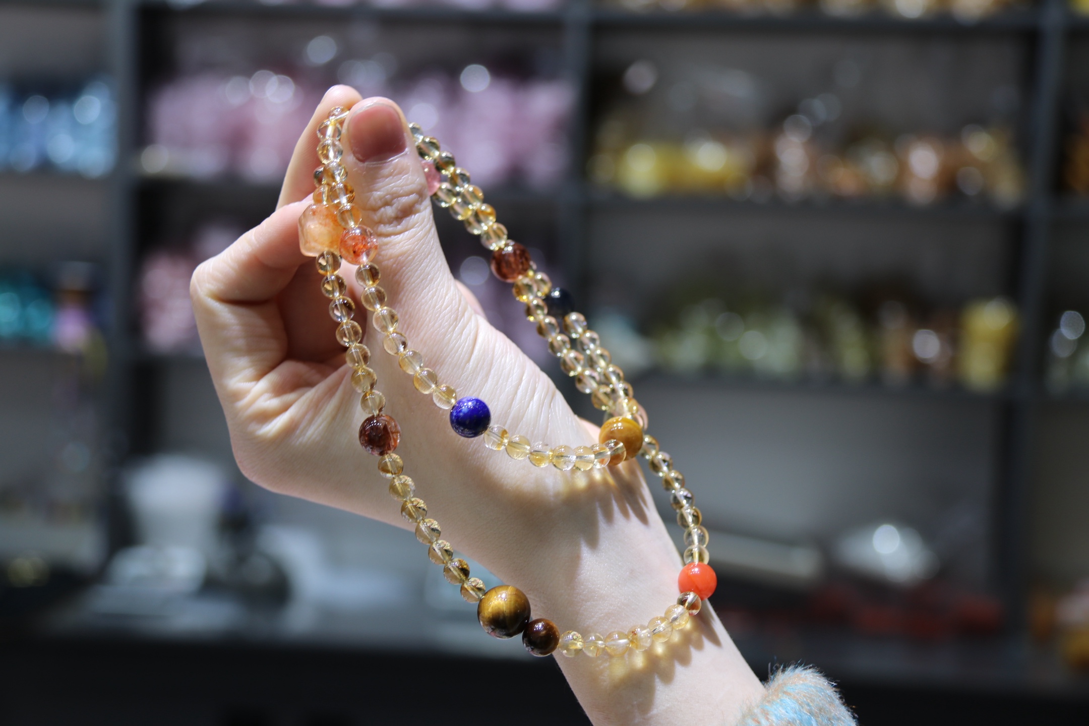 【雅锦佩珠宝】5.8mm暖调黄阿塞水晶 多宝元素满满 