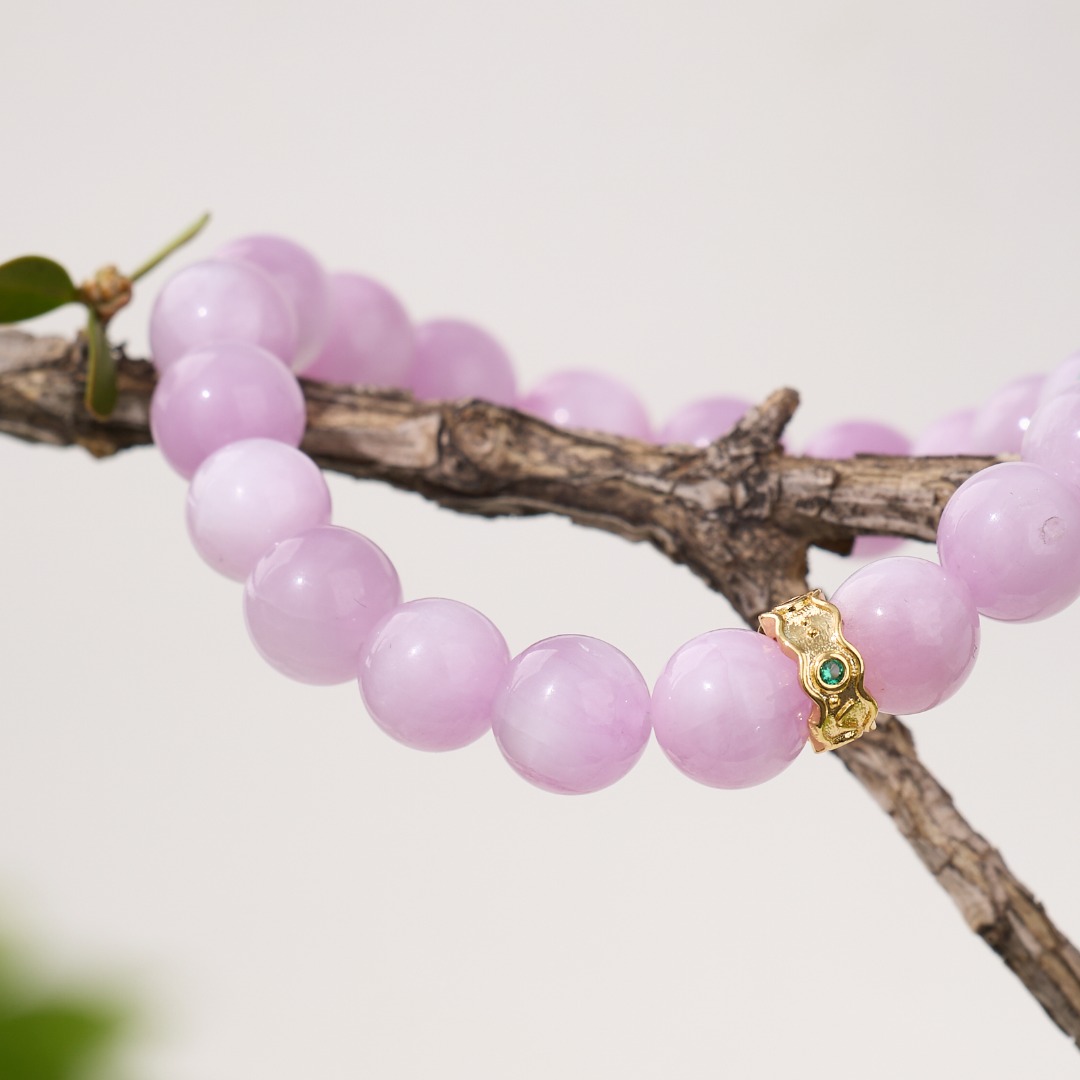 【 Ya Jin Pei Jewelry 】8mm Natural purple Lithium Sapphire Aquamarine Design Series Handcrafted details Picture