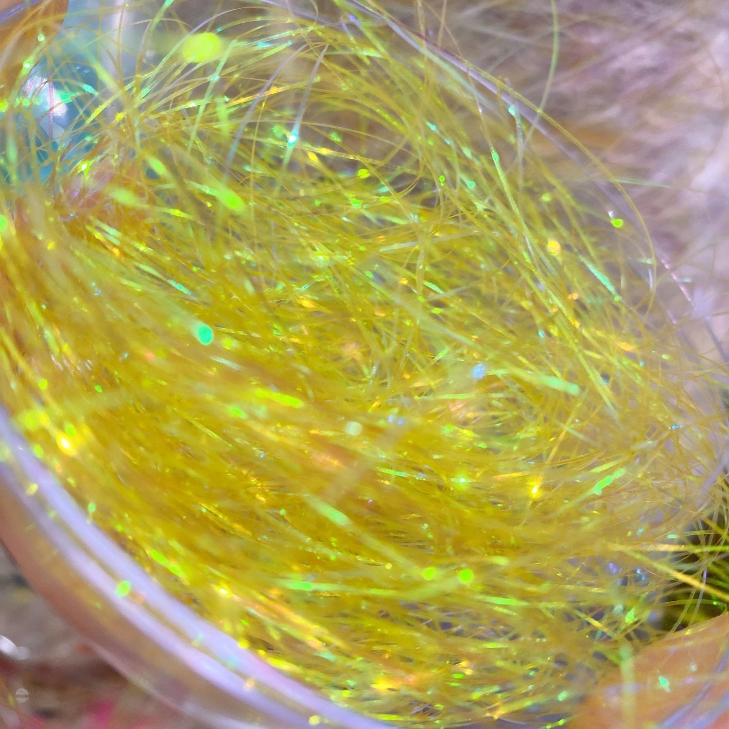 Iridescence Bright silk ribbon bucket, approximately 170 grams, handmade DIY knitted sweater shawl, with thread and flower wrapping, glittering seven colors Specification image