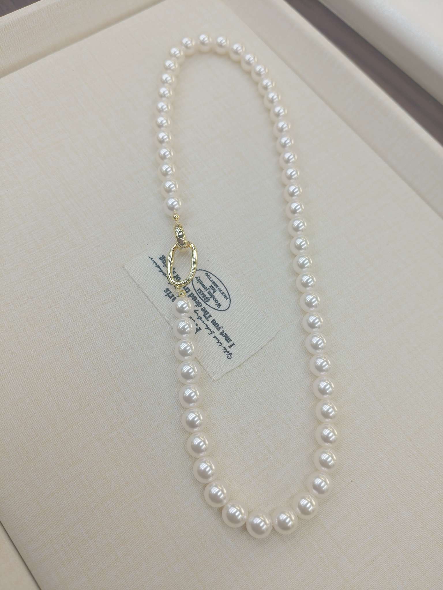 正圆强光施家珍珠颈链 法式复古百搭气质首饰详情图5