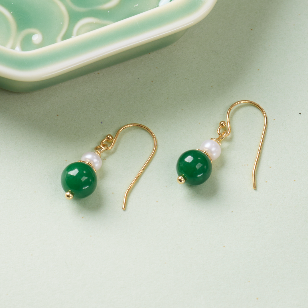 饰品/耳环/耳饰/米珠耳环/耳夹白底实物图