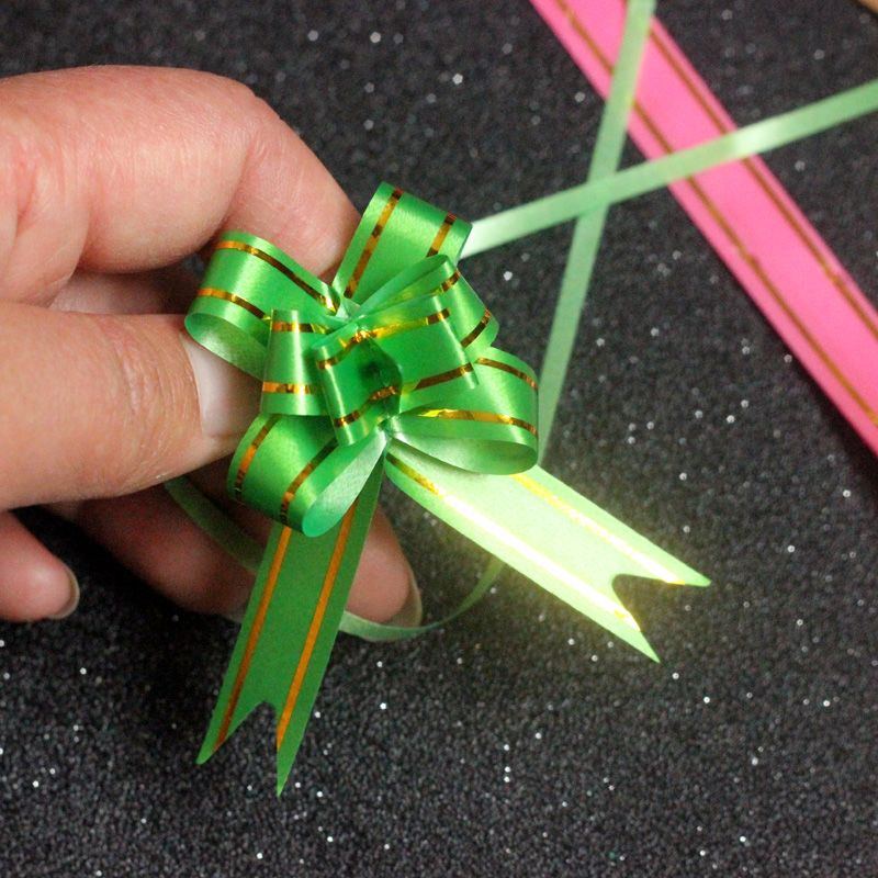 Mini hand-pulled flower, small bow, wedding gift packaging box, sugar box decoration, hand-pulled flower, festival gift ribbon detail image 2