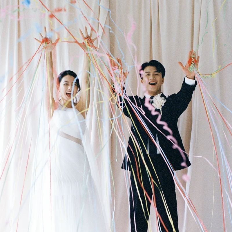 Hand-thrown ribbons for festivals, getting a marriage certificate, wedding celebrations, wedding streamers, small games, engagement, birthdays, taking photos, hand-thrown props detail image 9