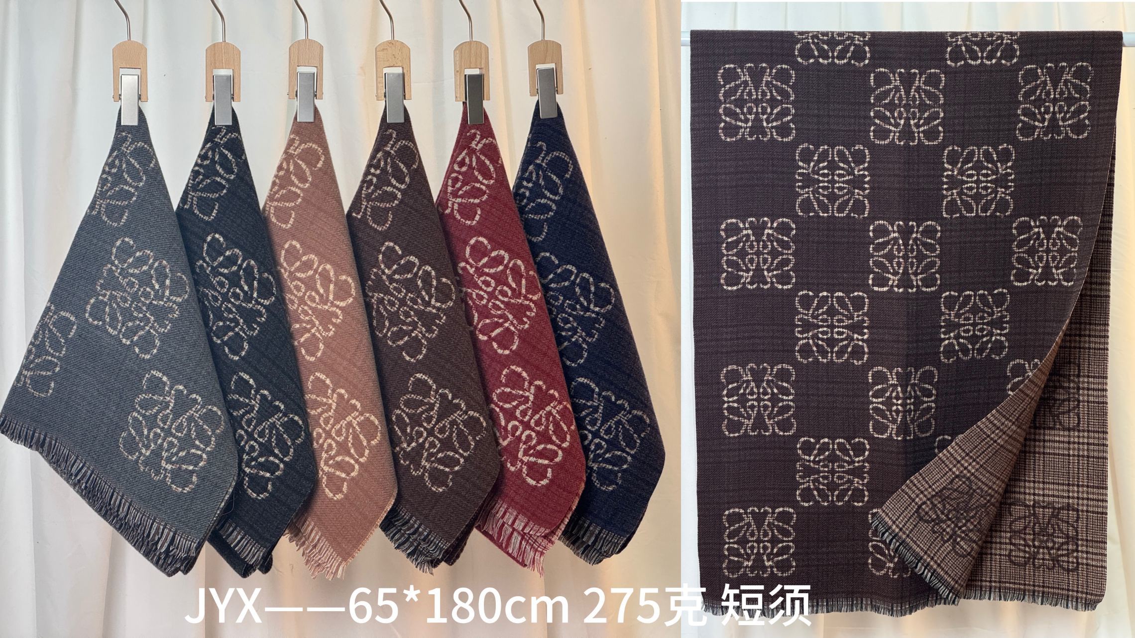 New order style cross-border wholesale scarves, e-commerce live streaming, double-sided checkered supplier supply Item Picture
