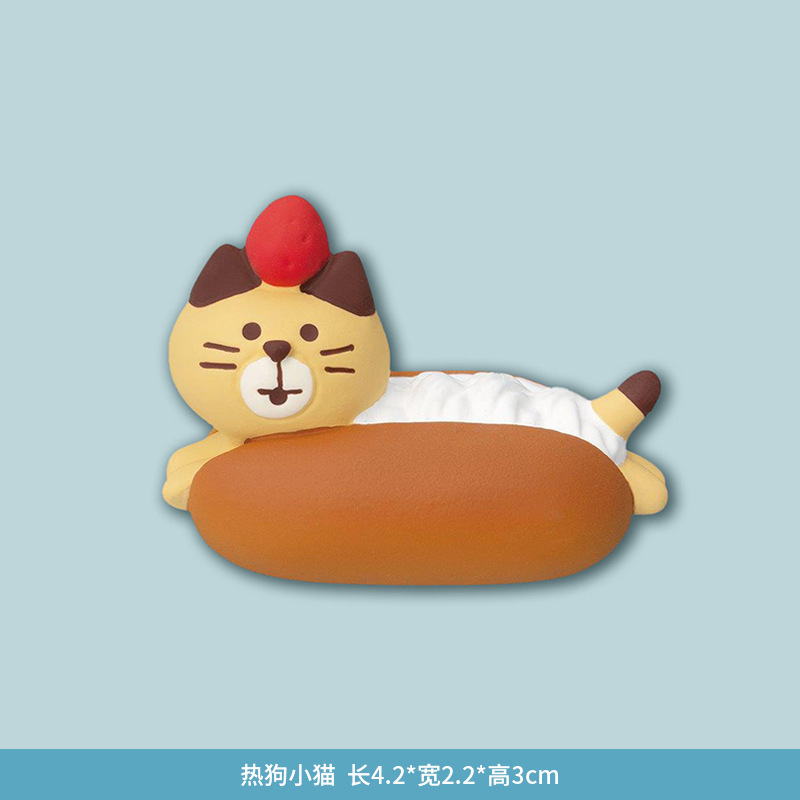 ZAKKA sundries, food toys, INS Japanese cat cake baking, handcrafted ornaments, home decorations, resin small ornaments, trendy toys Item Picture