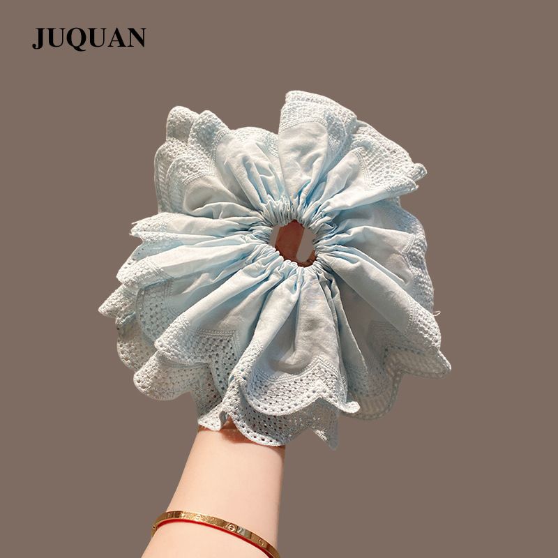 The 2026 summer new white lace hair tie and hair accessory is a sweet and luxurious choice for a high-end feel detail image 4