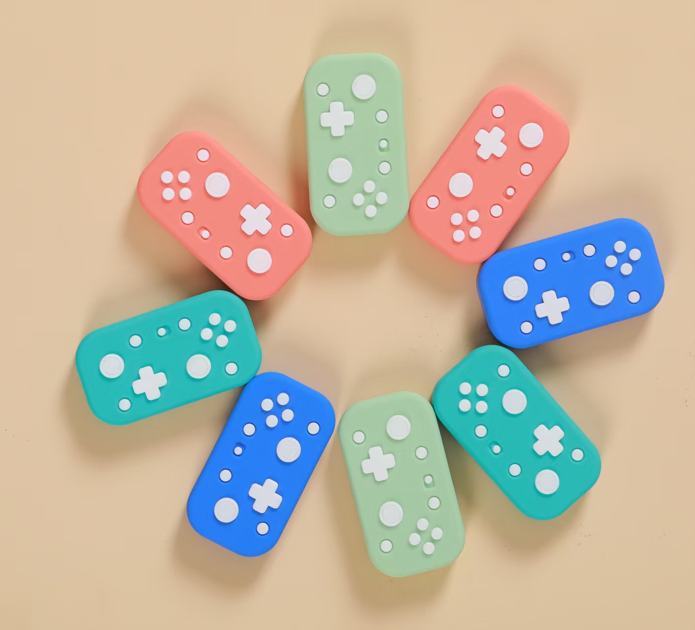HR-09759 Game Controller B Model Color game Controller shaped Eraser Set Stationery eraser Blind Box Eraser details Picture