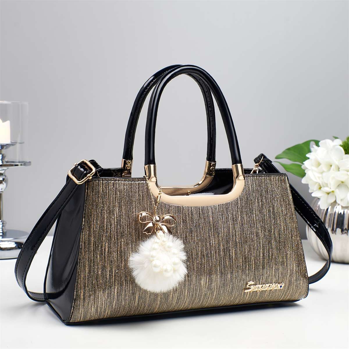 Textured women's bags, tote bags, women's crossbody waist bags, fashionable PU women's bags detail image 6
