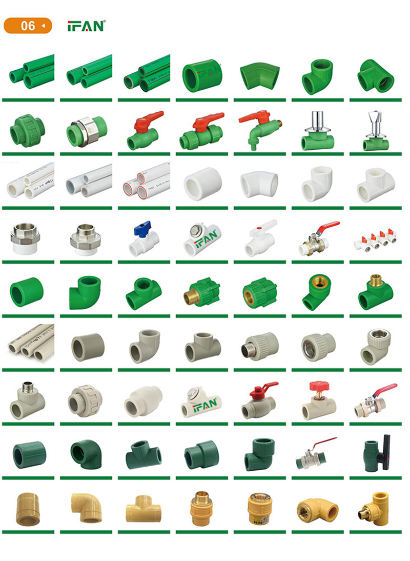 IFAN Plastic Elbow Tee Coupling Water Supply PPR Fittings details Picture