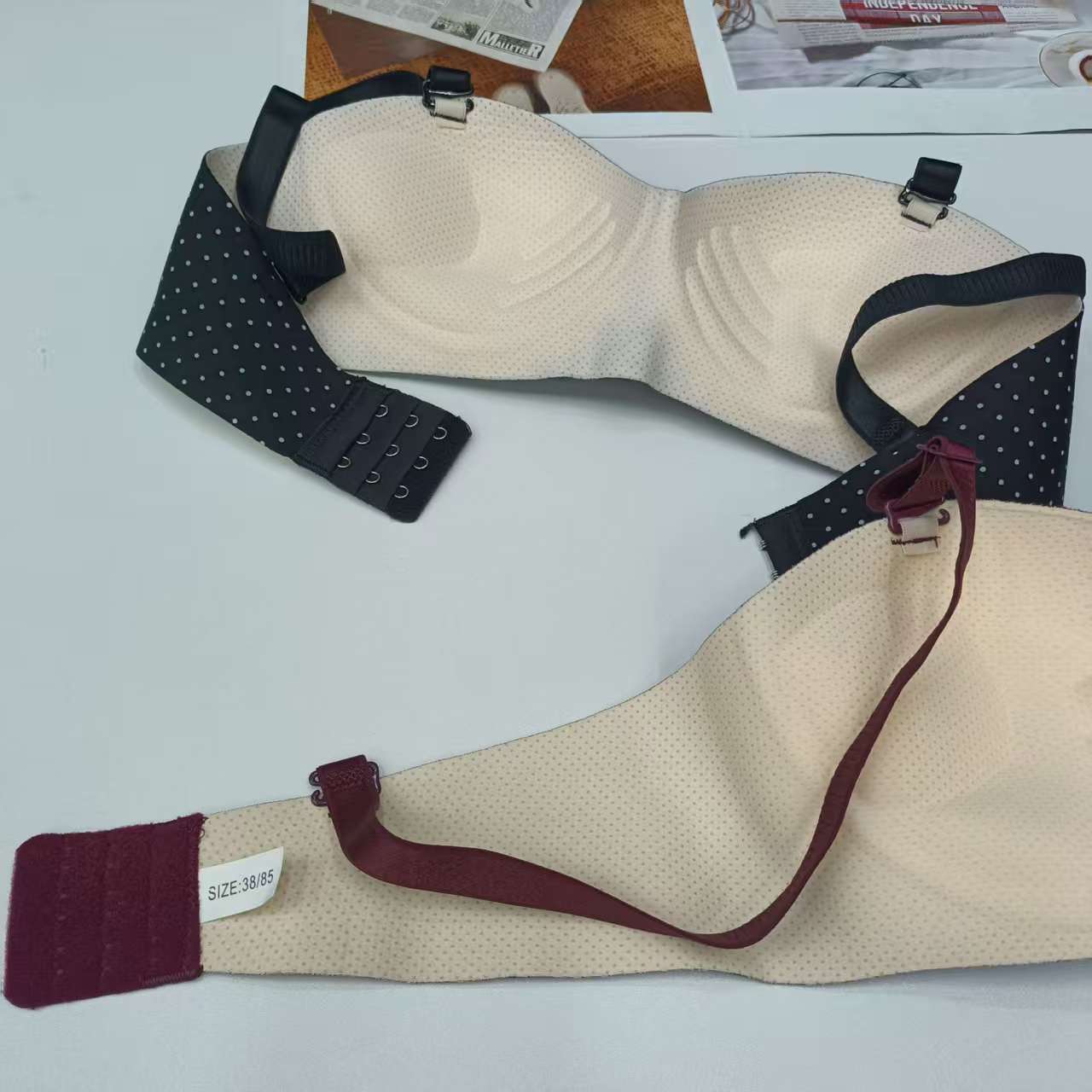 FCM-266# Women's bras for export to the Middle East and Africa, women's spotted one-piece bras, women's palm cup bras, QNI Application Scenario