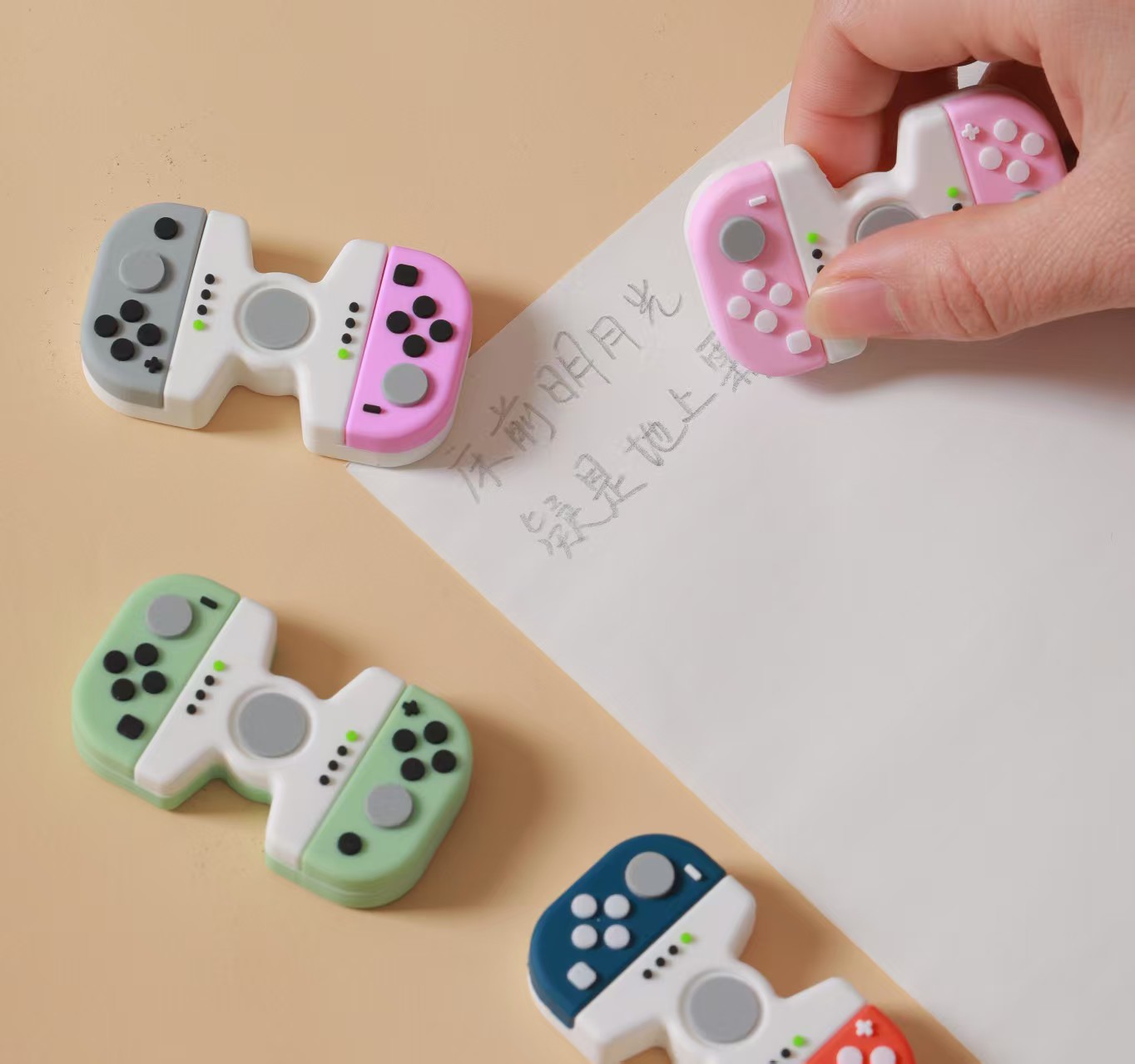 HR-09742 Gamepad A Model gamepad-shaped eraser Blind Box Set, stationery eraser, 24-piece set details Picture