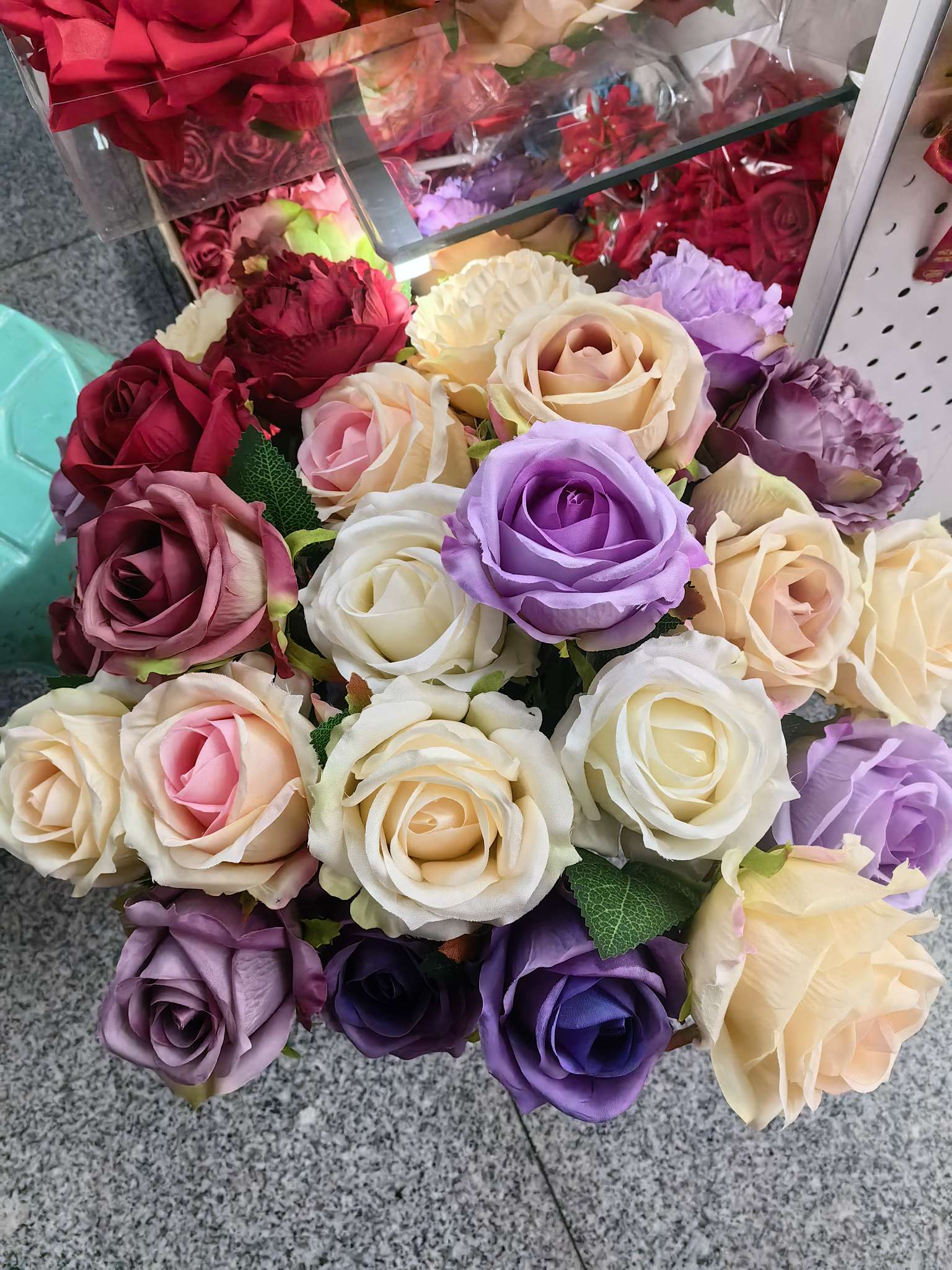 Single rose artificial flower, artificial rose Valentine's flower, Valentine's Day supplies artificial flower detail image 3