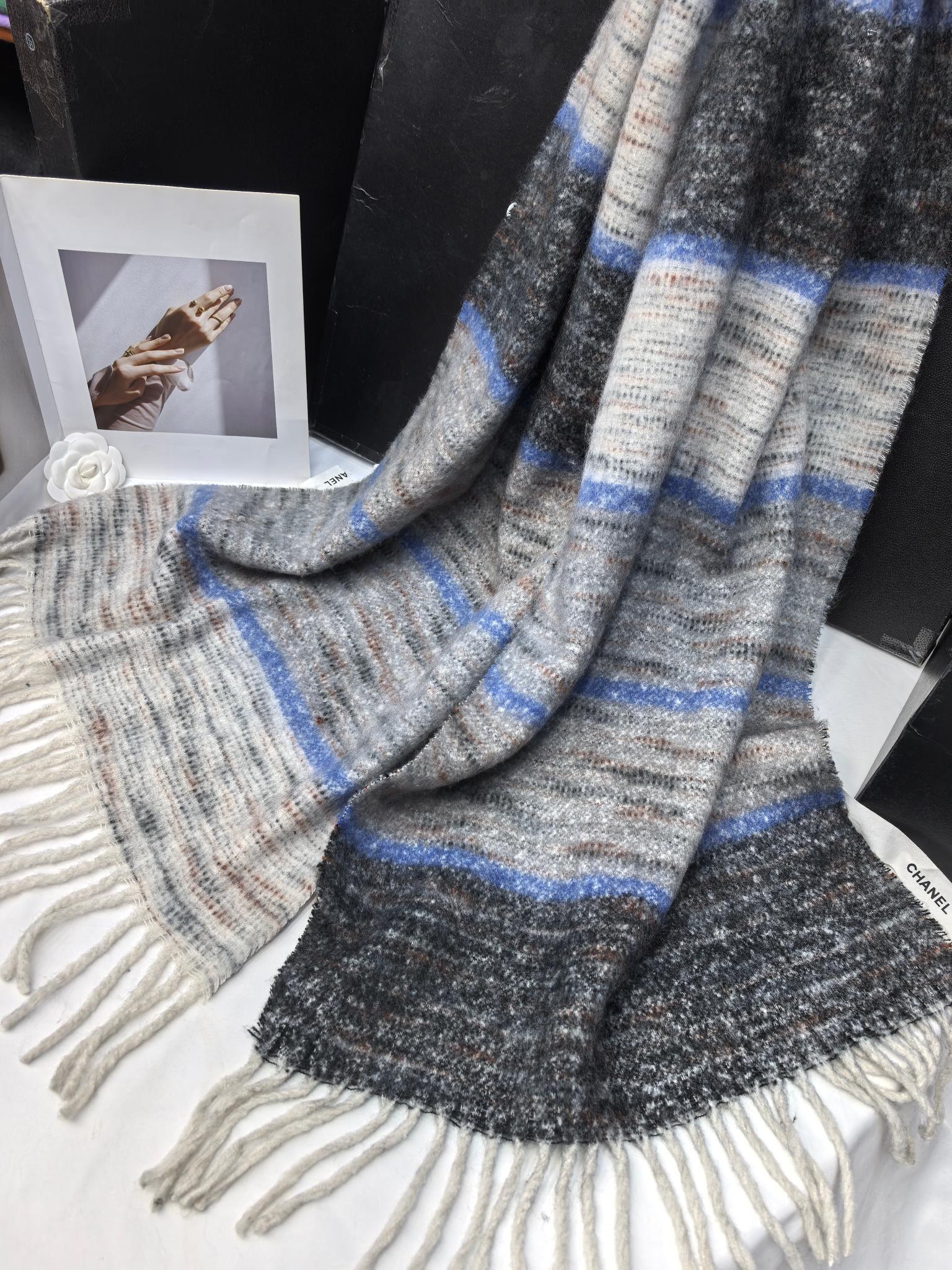 New cross-border export scarves wholesale e-commerce live streaming supply chain supply section dyed small fragrance style thick beard Specification image