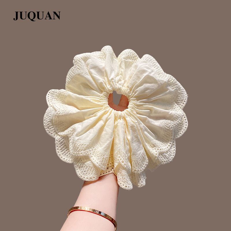 The 2026 summer new white lace hair tie and hair accessory is a sweet and luxurious choice for a high-end feel detail image 3
