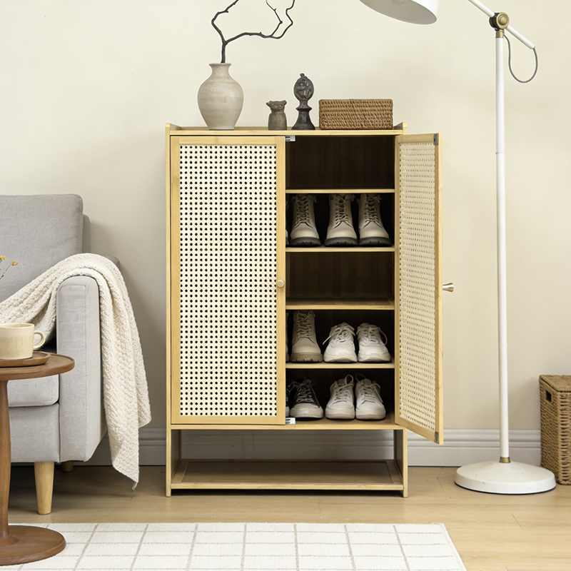 鞋柜/收纳盒/玄关斜插式鞋柜/实木鞋柜白底实物图