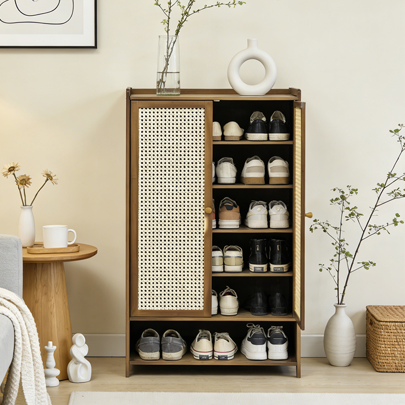 鞋柜/收纳盒/玄关斜插式鞋柜/实木鞋柜细节图