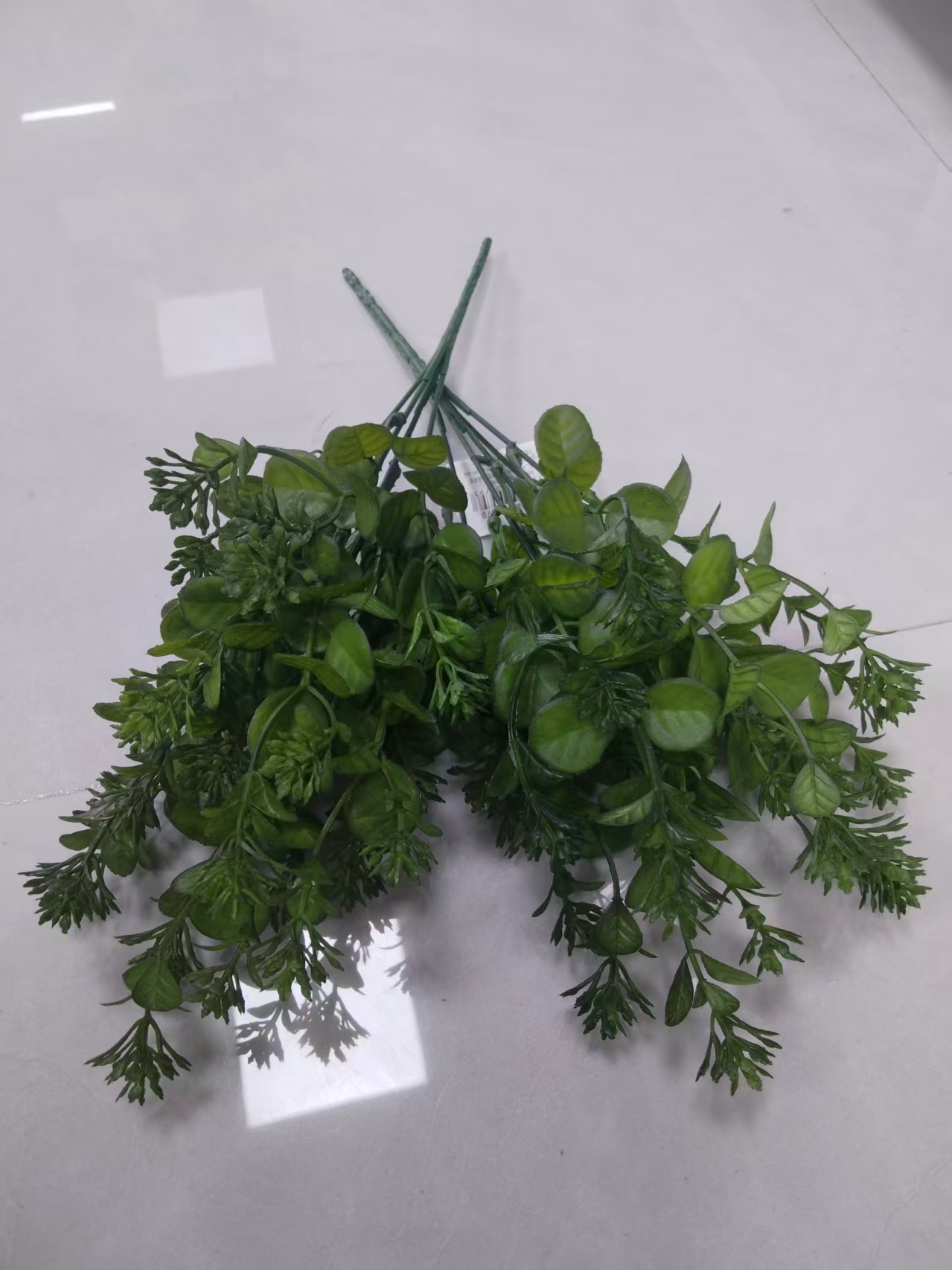 DIY decoration process of simulated 5-fork spray color water plant plastic artificial flower plant wall, simulated green plant water plant, simulated green plant stock replenishment cabinet Specification image
